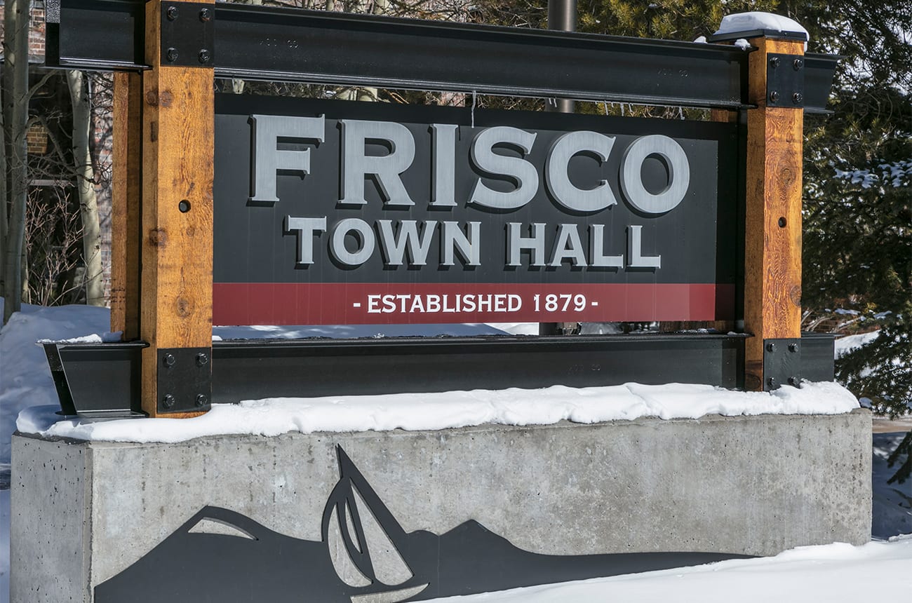 Frisco Town Hall sign