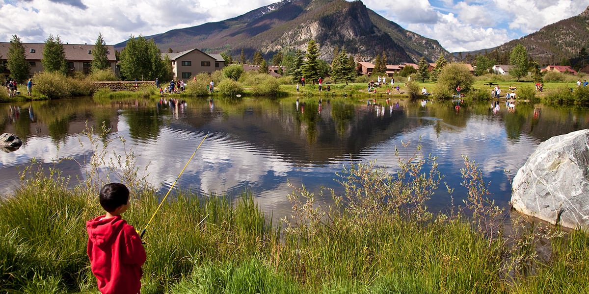 Boy fishing at Meadow Creek Park