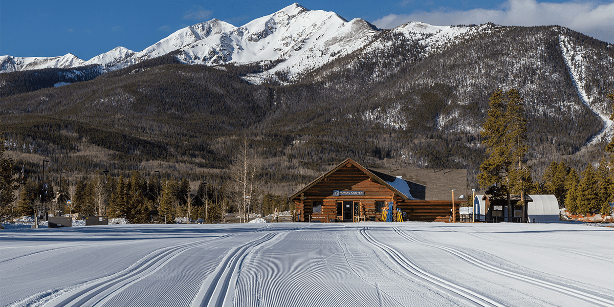 Nordic Center with Peak One in the background