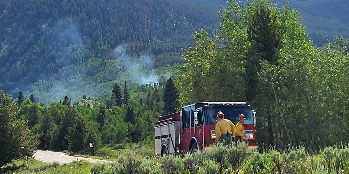 summit fire and ems engine on scene at meadow creek fire in frisco on july 9, 2023