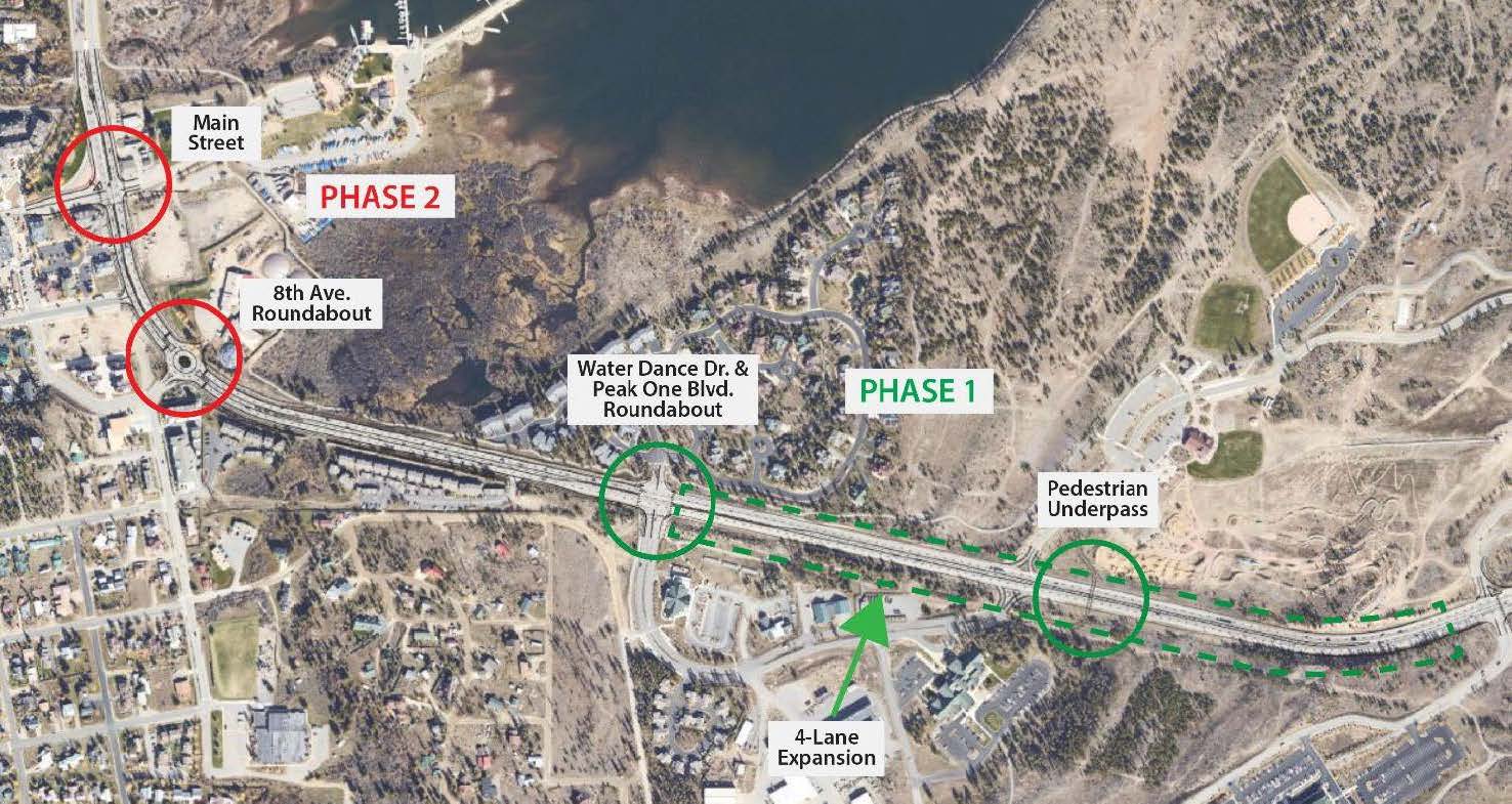 Construction map of Highway 9 Gap Project