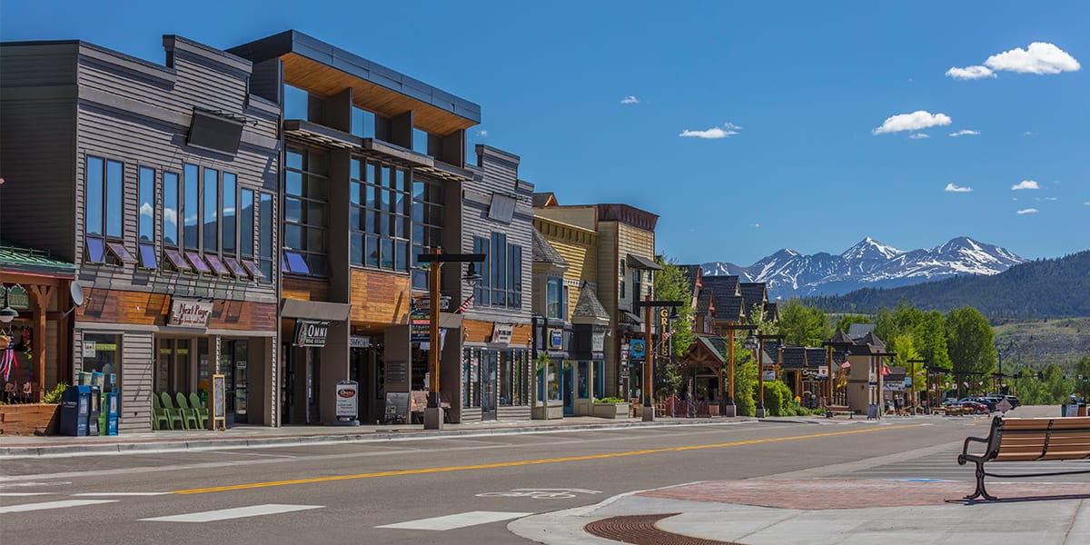 Main street with Greys and Torreys