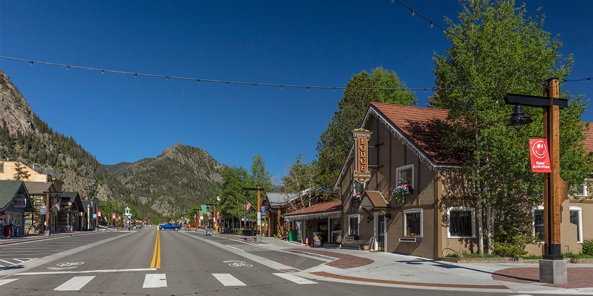 Main Street and Fourth Avenue with Frisco Lodge